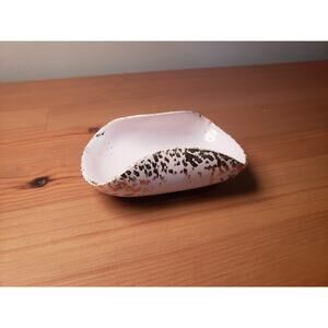 Antique French Porcelain Pink & Gold Jewelry Catch All.